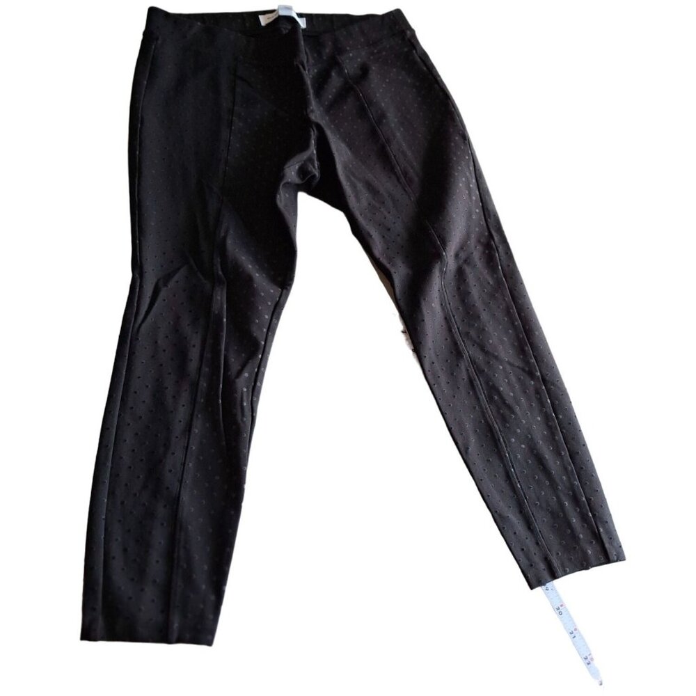 Old Navy Petite Dot Print Ankle Leggings Womens Large Black